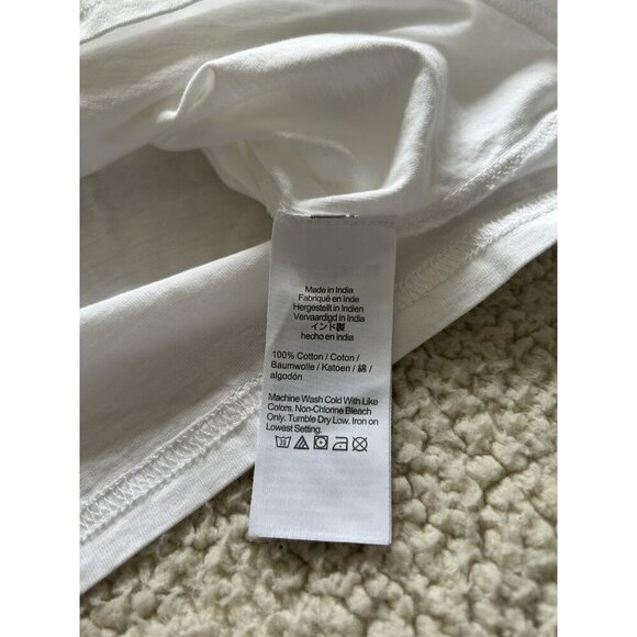 J.Crew Top Womens Short Sleeve Woven Mix Tie-Back Shirt White Size S - Picture 8 of 10